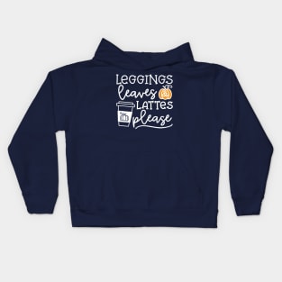 Legging Leaves and Lattes Please Halloween Fall Autumn Cute Kids Hoodie